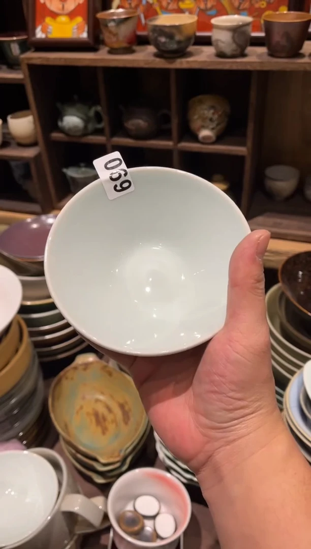 【闪购商品】瓷片690 影青斗笠米饭碗1个