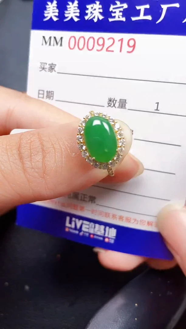 翡翠银S925镶嵌颈饰9219