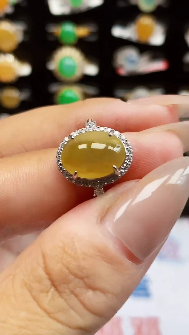 银S925镶嵌戒指翡翠2567