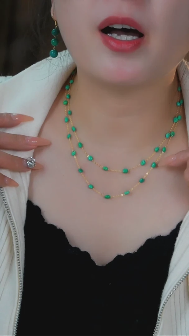 【闪购商品】绿松石项链银S925镶嵌发货一件