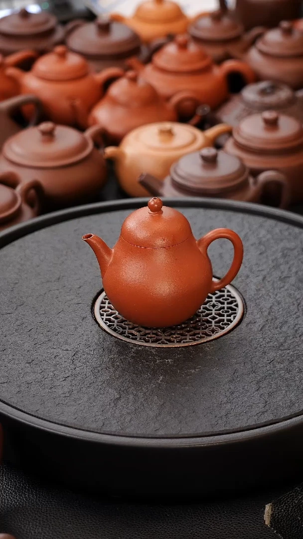 茶壶紫砂微瑕 130C 高梨 小煤窑生砂生料朱泥