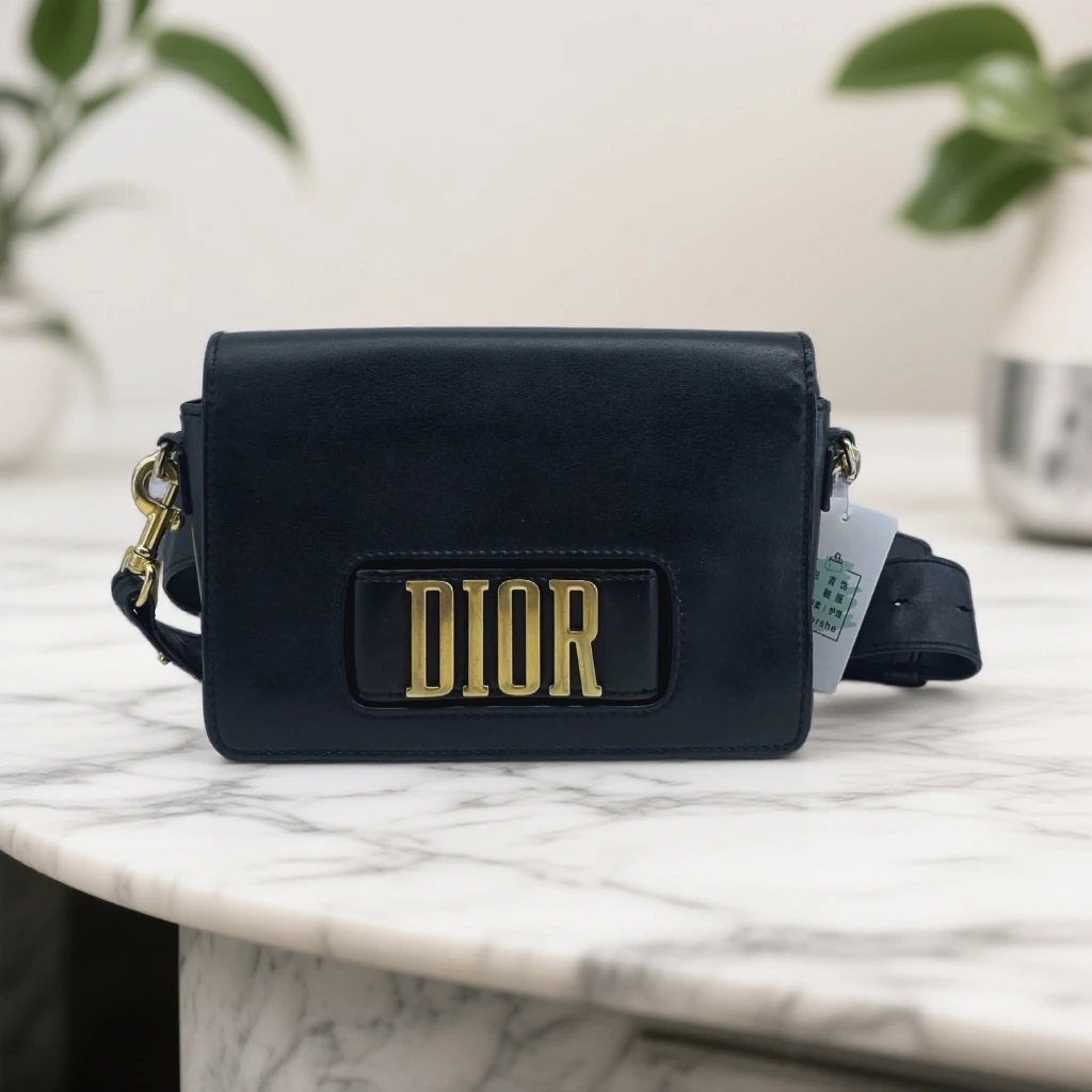 95新 DIOR/迪奥  黑金单肩包 1756 7243