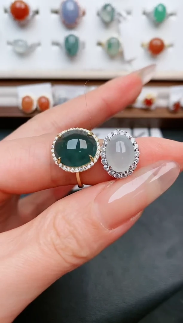 【闪购商品】翡翠戒指银S925镶嵌....