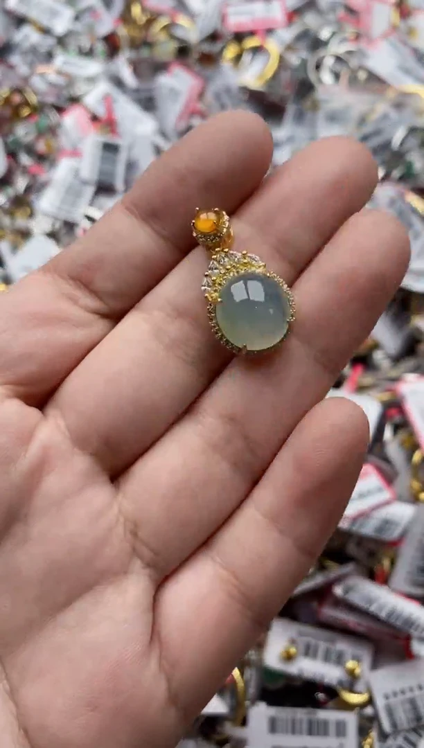 【闪购商品】翡翠戒指银S925镶嵌44444---9