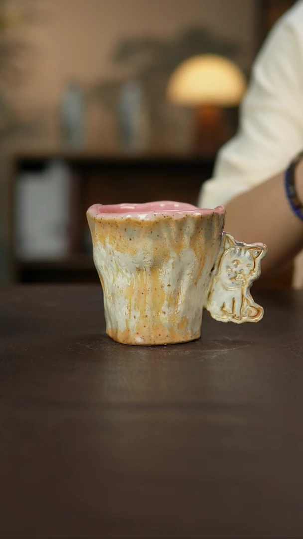 杯景德柴烧手作多人瑕疵