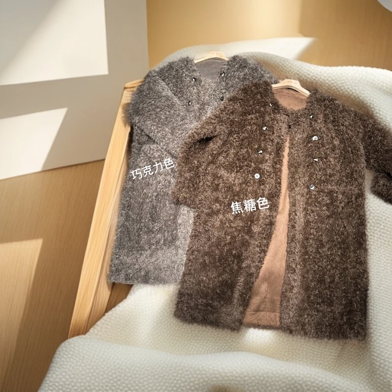 宽松型保暖冬季长款外套韩版女装时尚（23256）