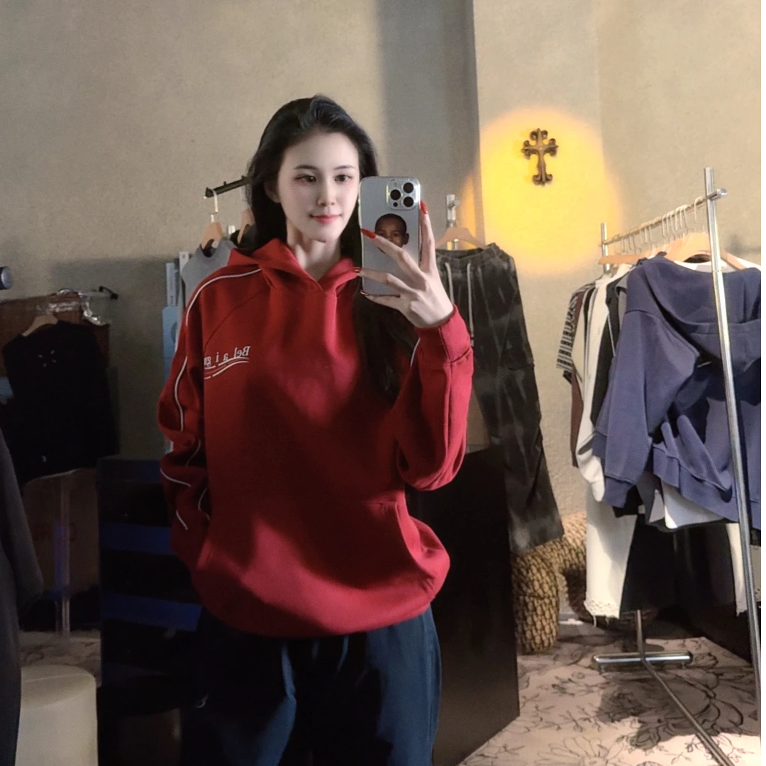 阿东【可乐长袖连帽卫衣】对版休闲百搭男女同款卫衣A206
