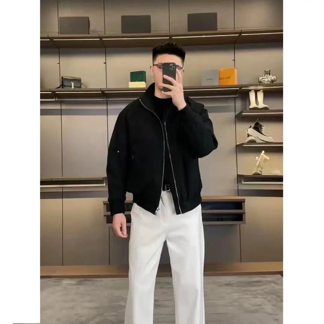 小佛爷秋冬新款美式复古立领羽绒服男痞帅简约百搭保暖90绒夹克潮