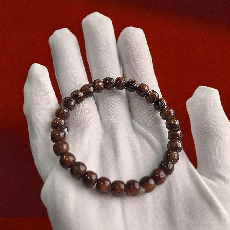 周年庆-XYCH074星月粉皮玉化7.5mm左右