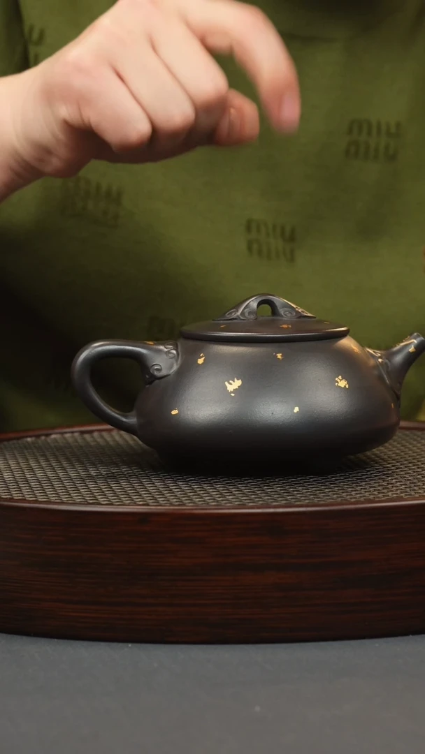 【闪购商品】紫砂茶壶石黄 景舟石瓢 撒金