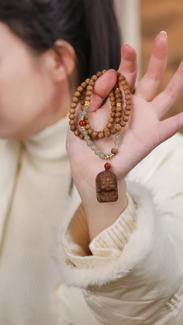 【闪购商品】（印度老山檀三圈0.6项链+度母）