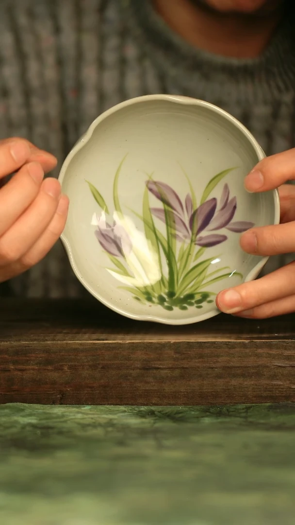 瓷器青诗集手工手绘瓷器