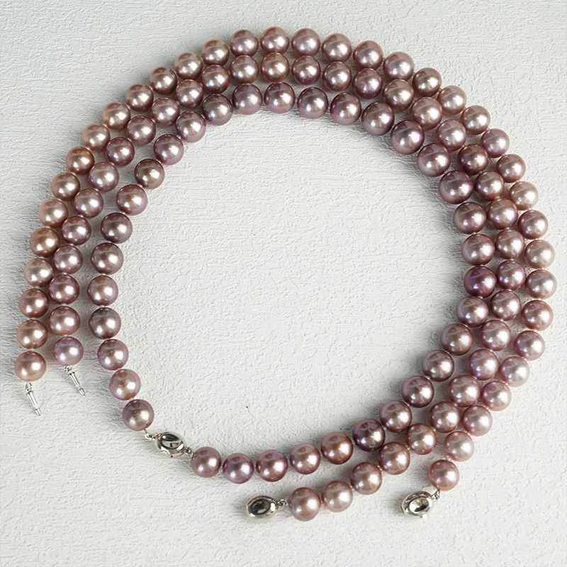 【乔森-甄爱】紫色淡水珍珠项链 11-14mm（多样性发一）
