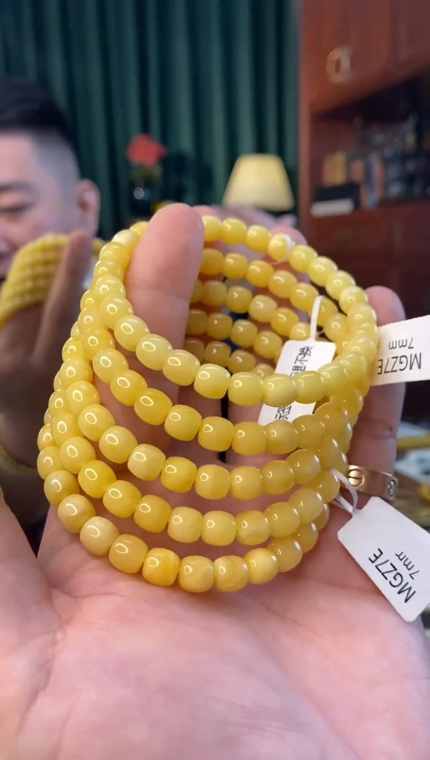 手串蜜蜡未镶嵌7mm高桩老型多样性发其一