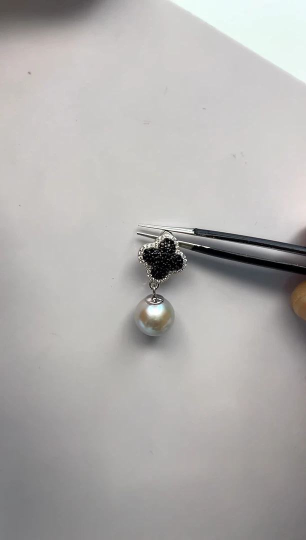 海水珍珠银S925镶嵌颈饰8-9