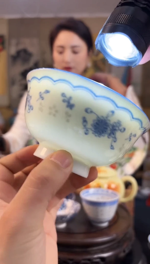 瓷片景德镇陶瓷青花瓷米饭碗