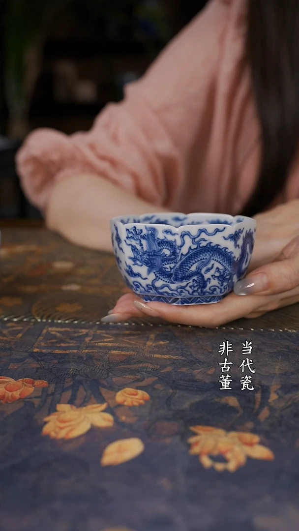 明*望月怀古五龙八方杯
