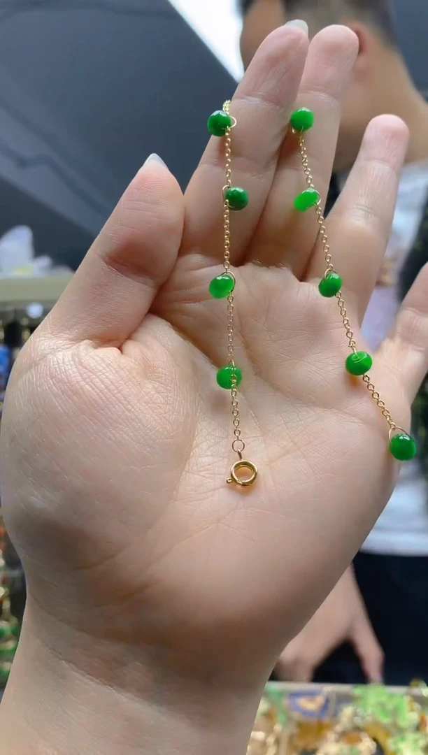 【闪购商品】翡翠耳饰合金0391翡翠手链