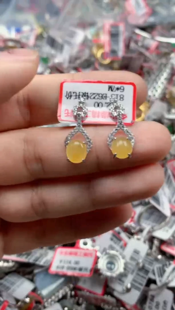 银S925镶嵌戒指翡翠天然A货缅甸翡翠