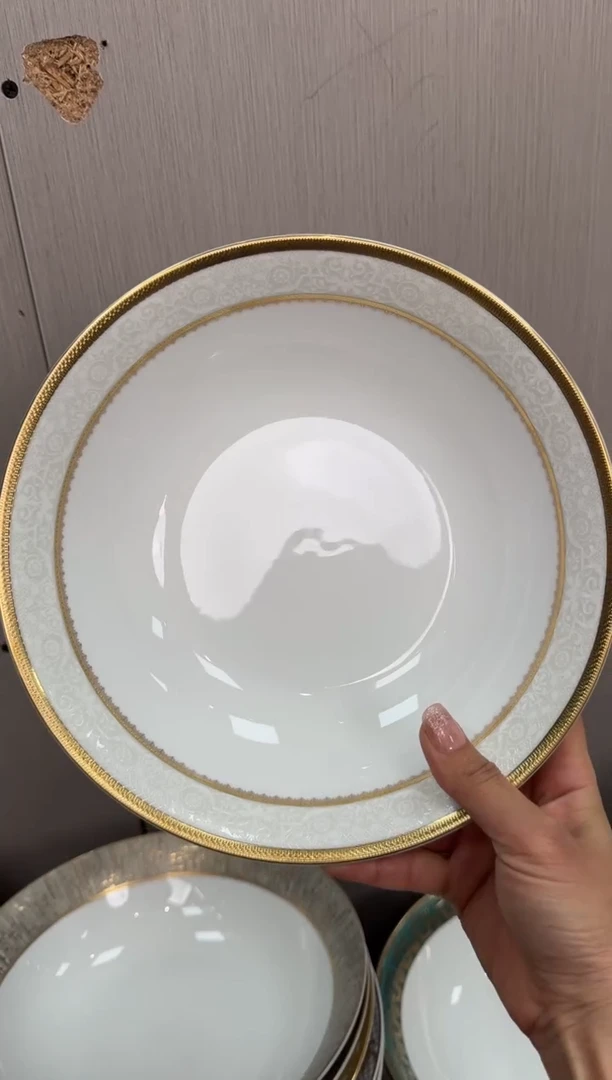 【闪购商品】瓷片9英寸汤碗 福利款 微瑕