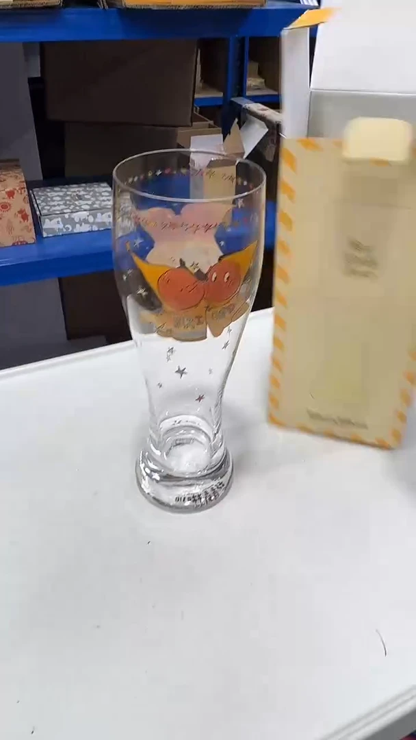 瓷片贴脸姐妹高款啤酒杯