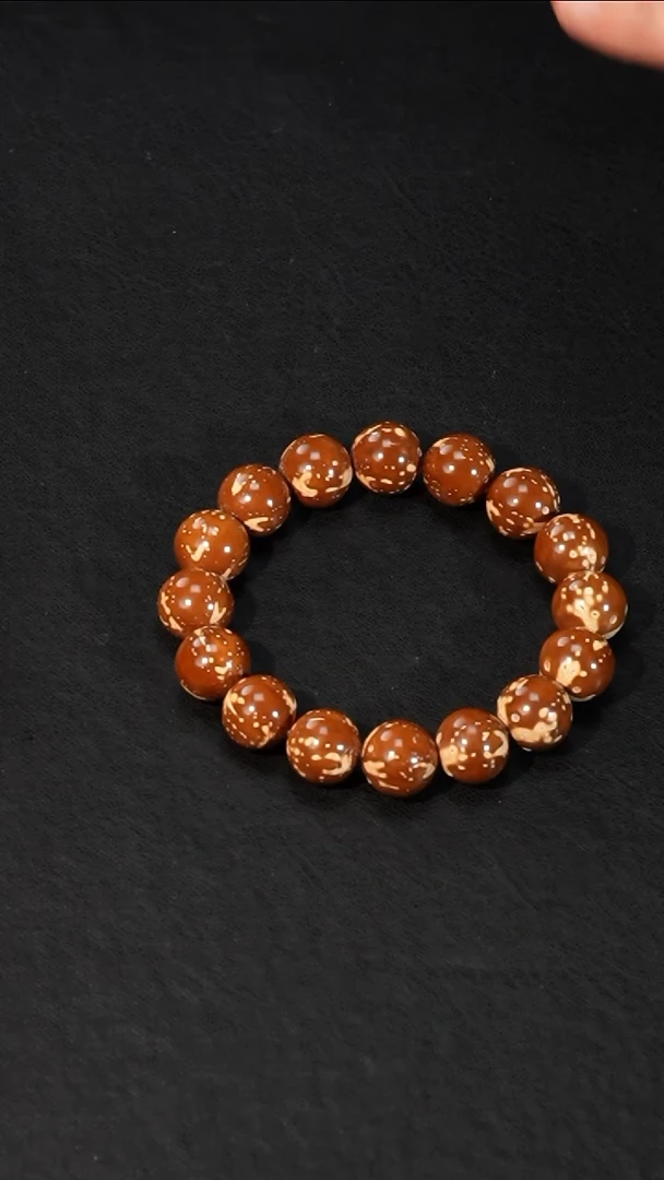 紫金鼠手串火焰纹39.正圆光珠单圈