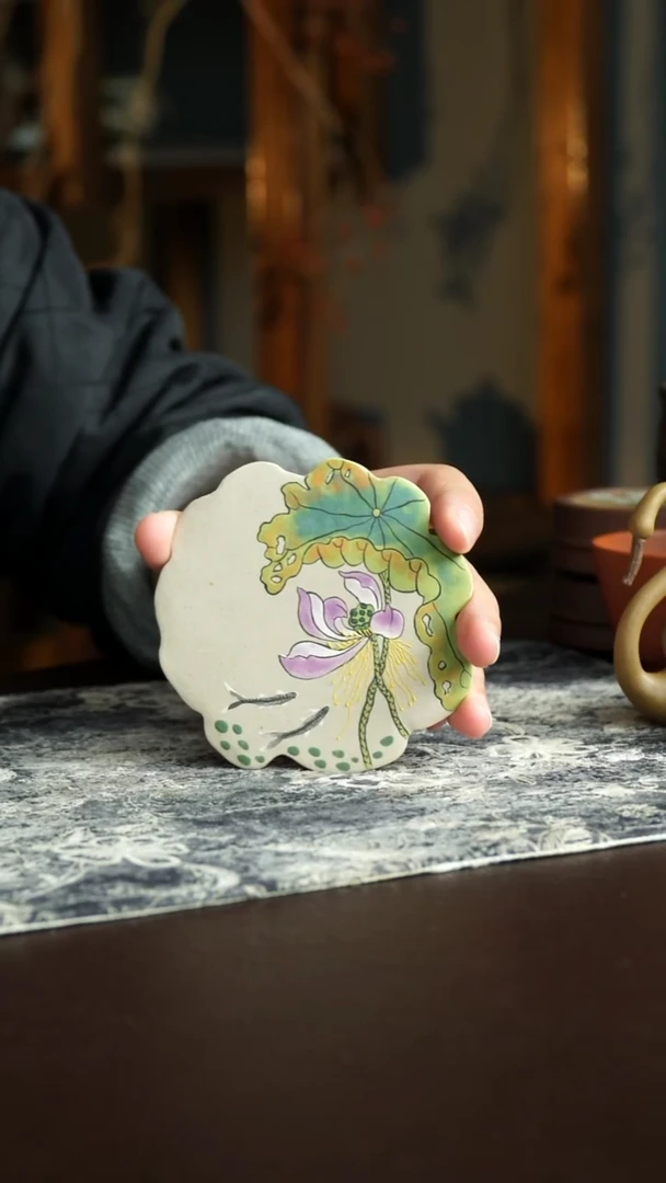 茶杯紫砂56号 壶承杯垫 宜兴紫砂原矿作品