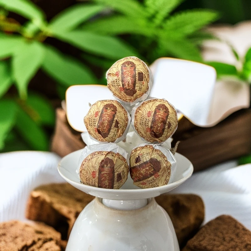 冰岛老寨 古树 2025年 头春头采 手工迷你龙珠（兰花香生茶）8g/颗