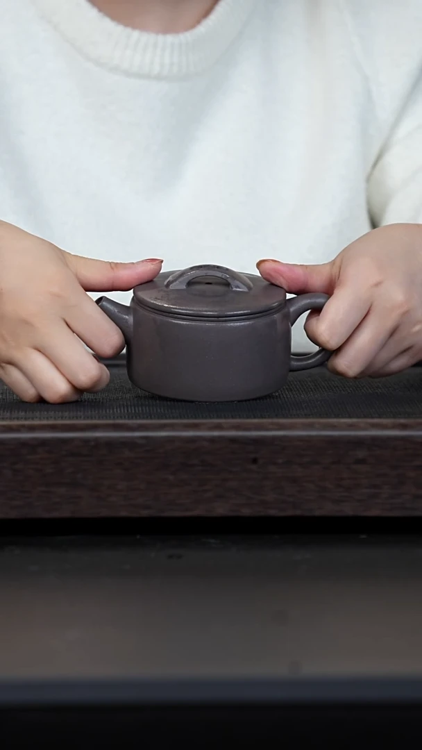 【闪购商品】紫砂茶壶天青大平底汉瓦