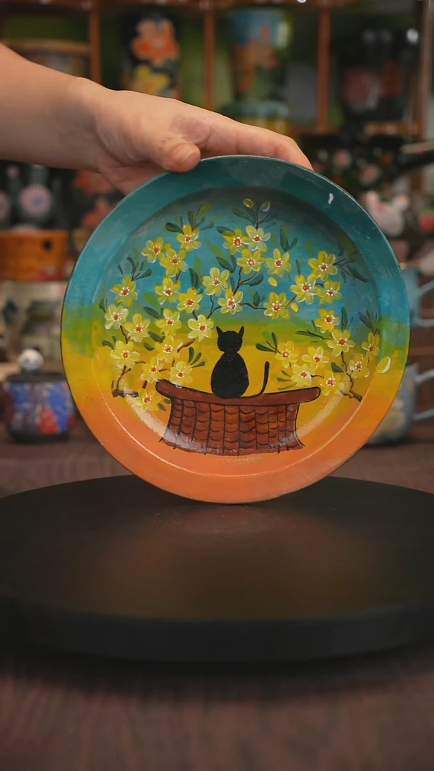 紫砂油画手绘釉下彩