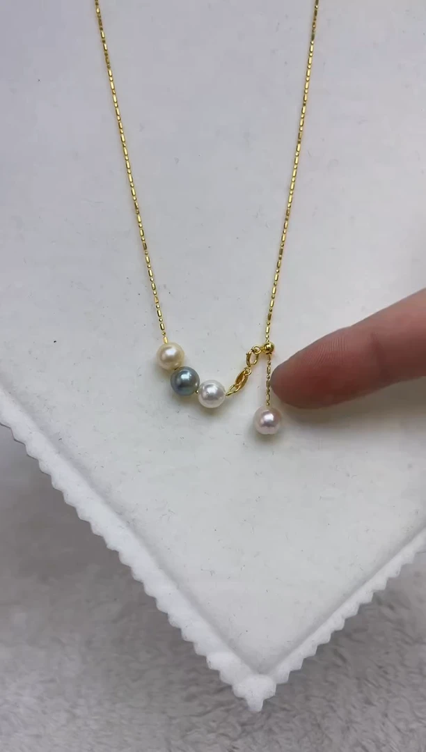 颈饰银S925镶嵌海水珍珠