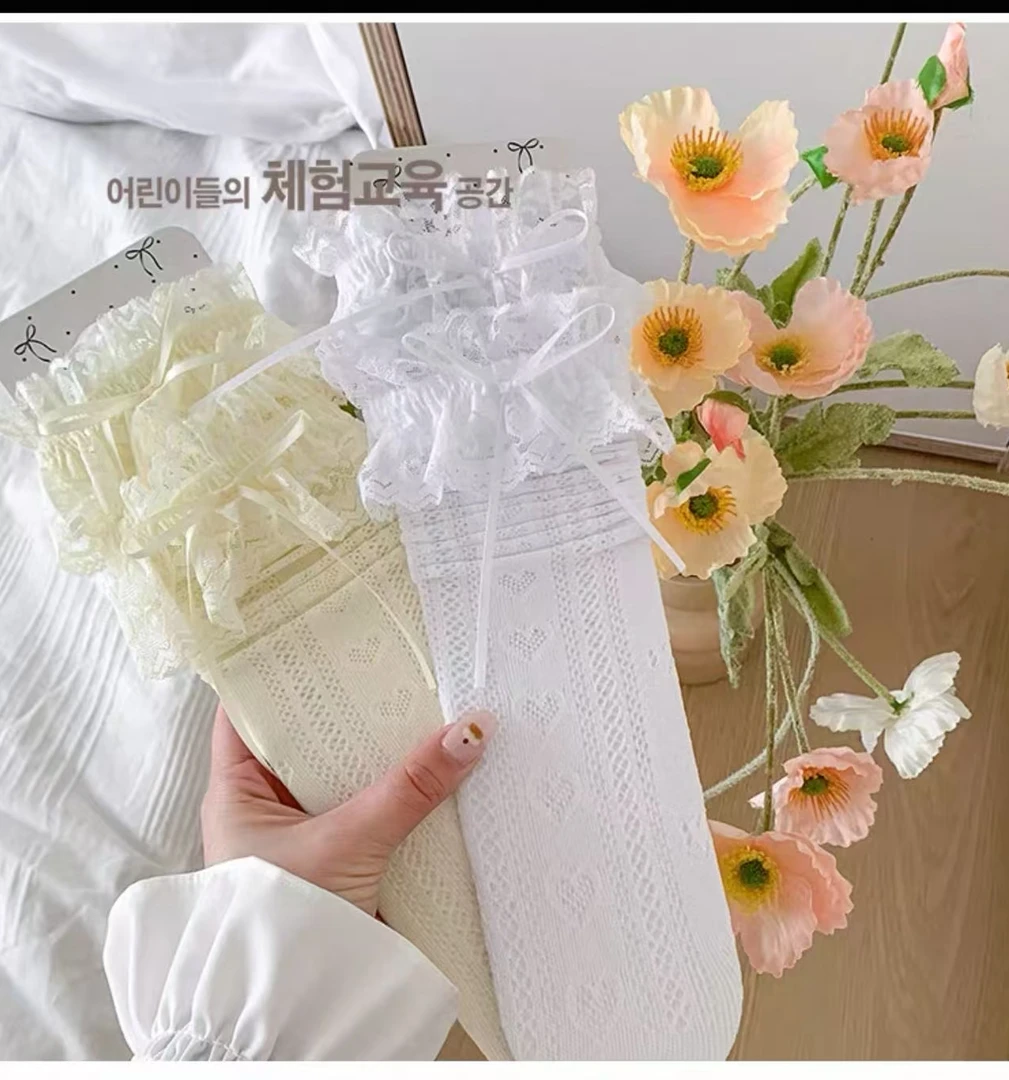 休闲风夏季中筒袜春季女袜子高筒袜均码薄款公主风