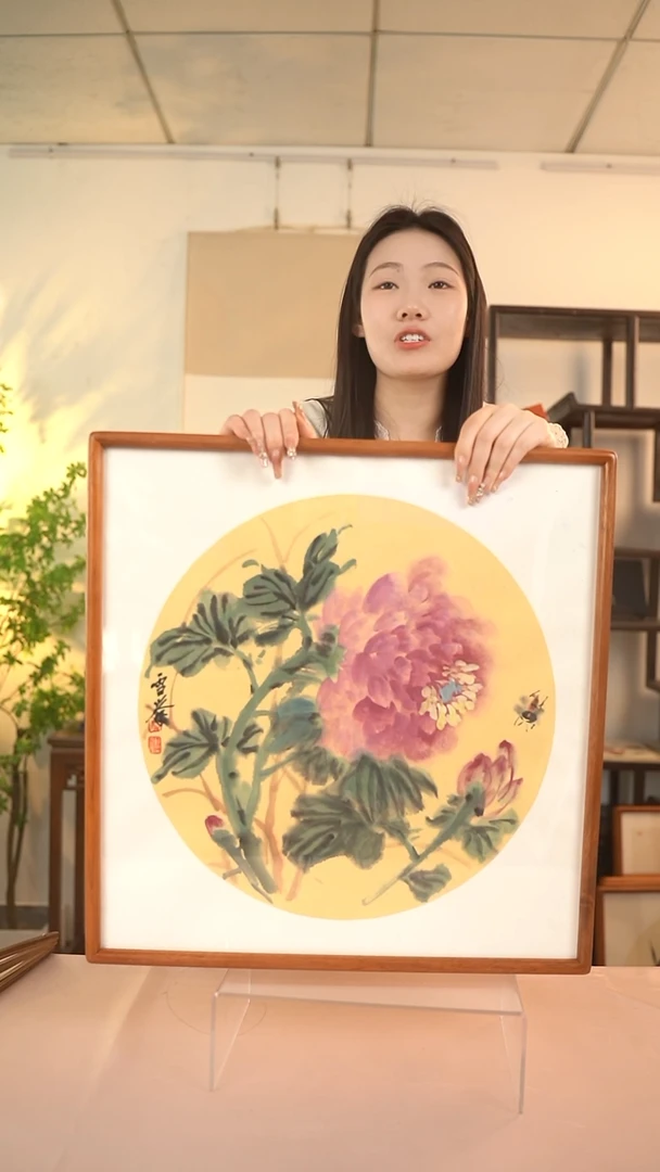 【闪购商品】国画苏雪峰 花鸟斗方1 50*50 hk