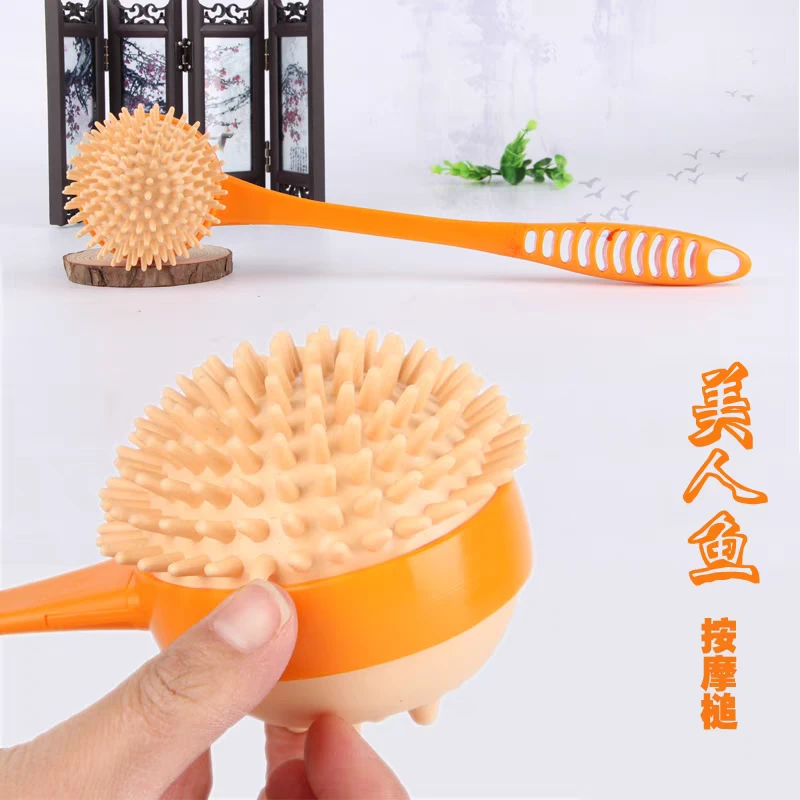 硅胶双头健身拍美人鱼正品保健锤按摩神器捶背拍打肩颈放松疏通锤