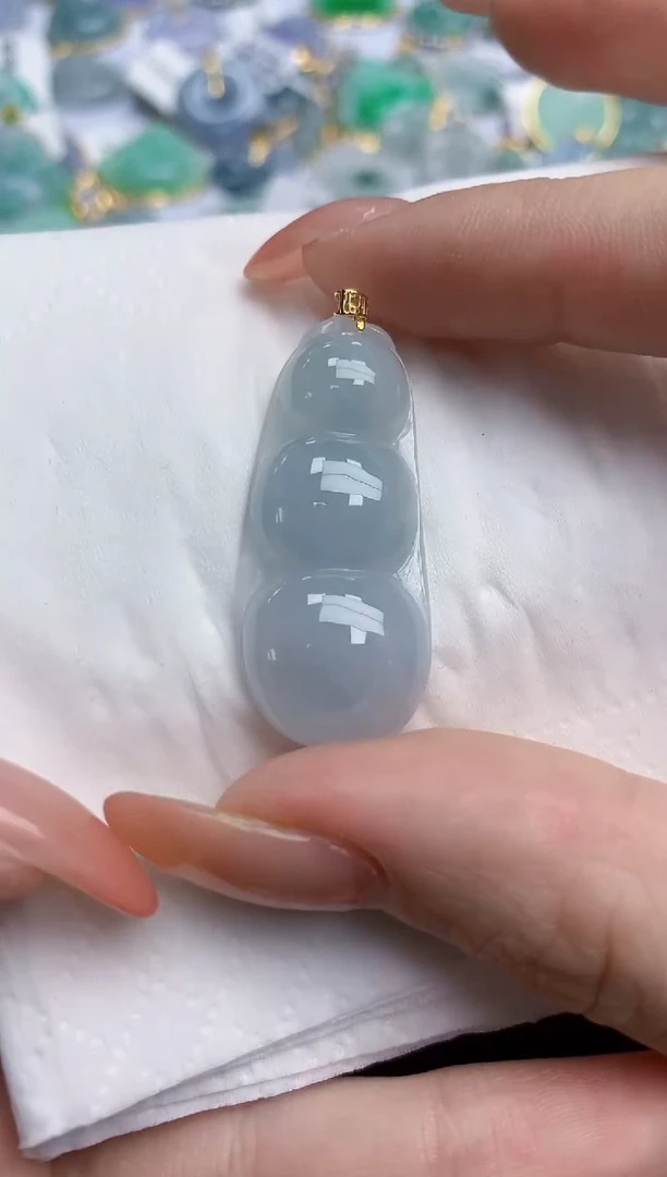 【闪购商品】翡翠颈饰18K金镶嵌天然缅甸翡翠A货