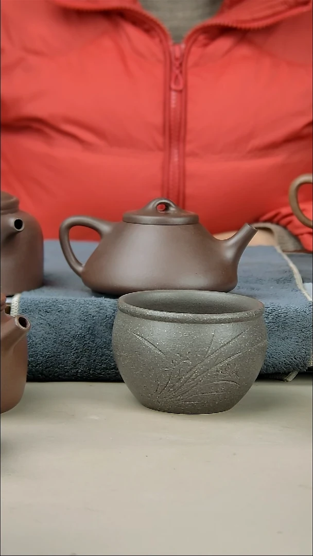 茶壶紫砂子也石瓢170     底槽清