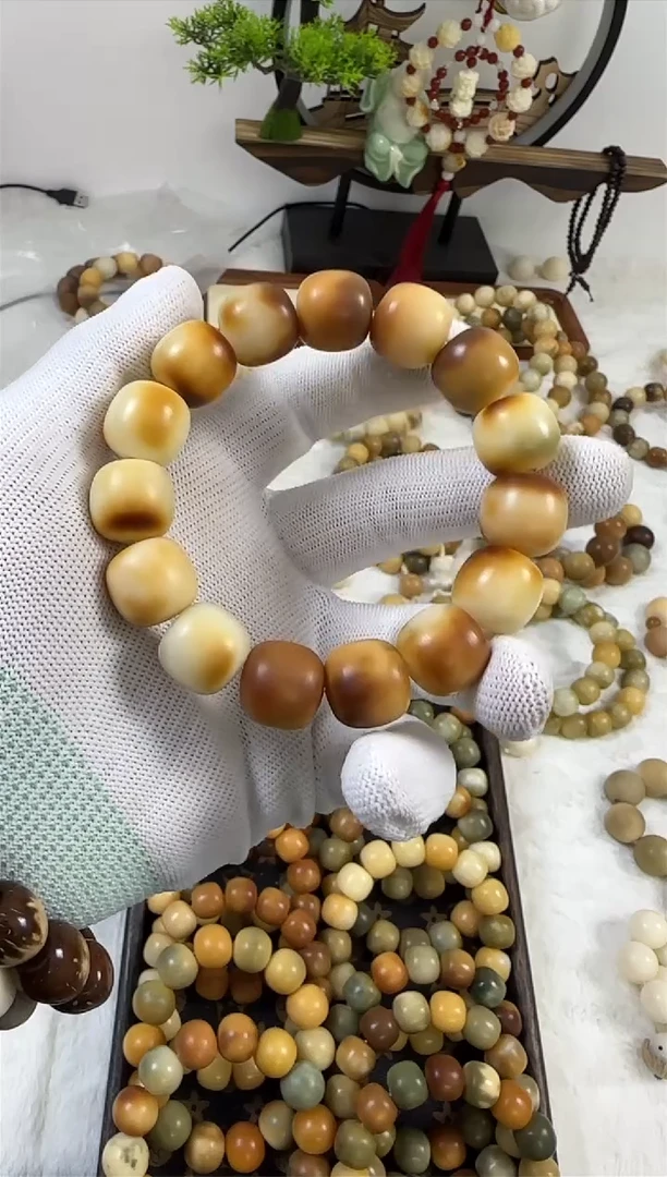 【闪购商品】白玉菩提手串16干磨火烧云