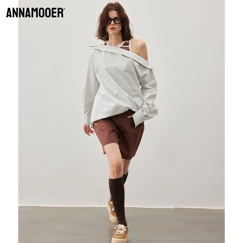 ANNAMOOER设计师品牌休闲款翻领衬衫AM72C03