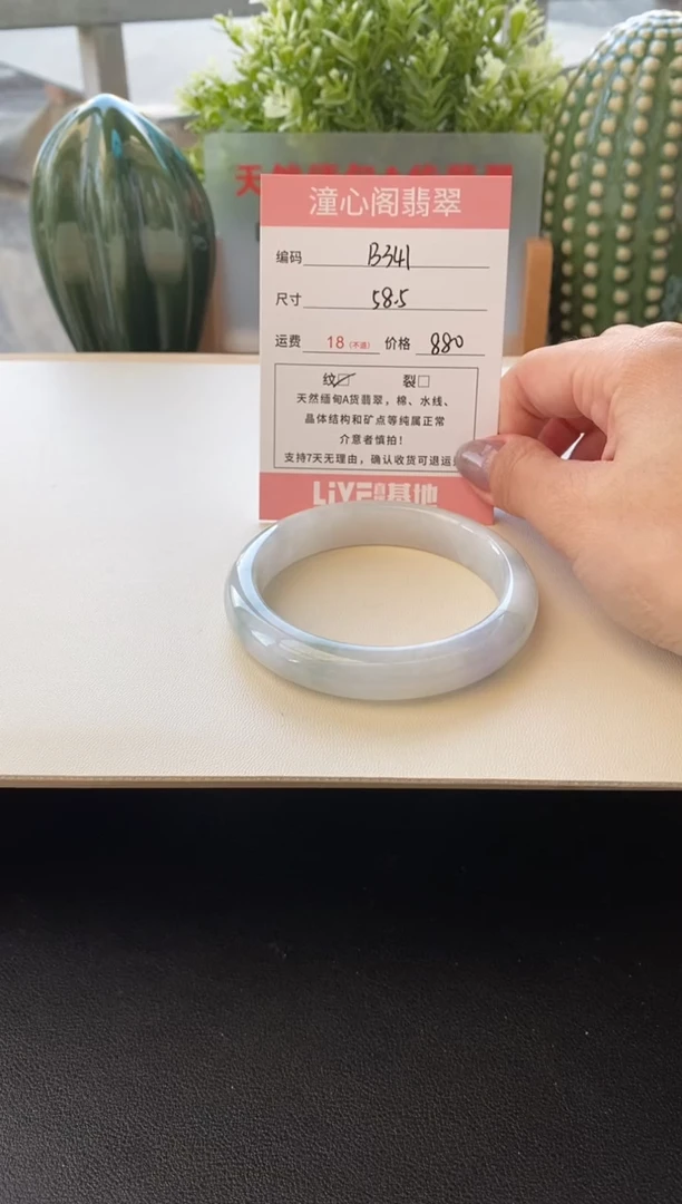 未镶嵌手镯翡翠圈口58.5编码B341