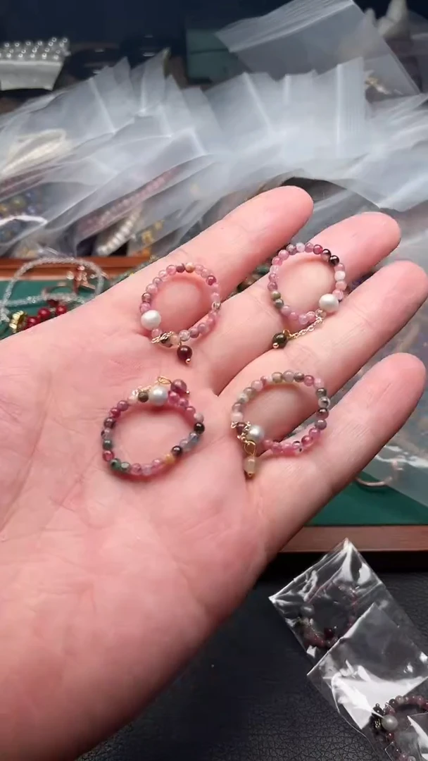 碧玺戒指未镶嵌多样性发货拍一发一