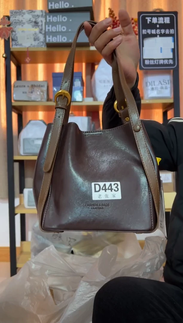 小牛剖层皮革老张家女包443