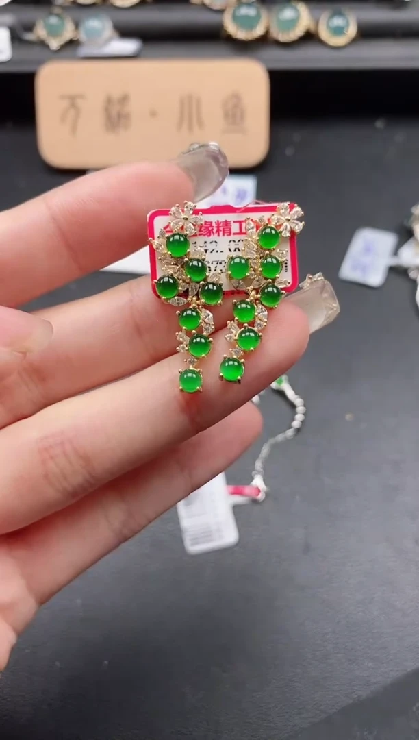 翡翠戒指银S925镶嵌5151-2