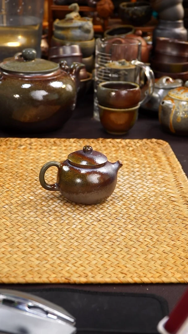 茶壶紫砂纯自然紫砂柴烧