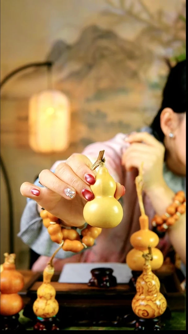 天然手捻葫芦文玩把件