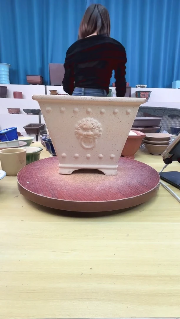 紫砂花盆浅草紫砂花盆微瑕