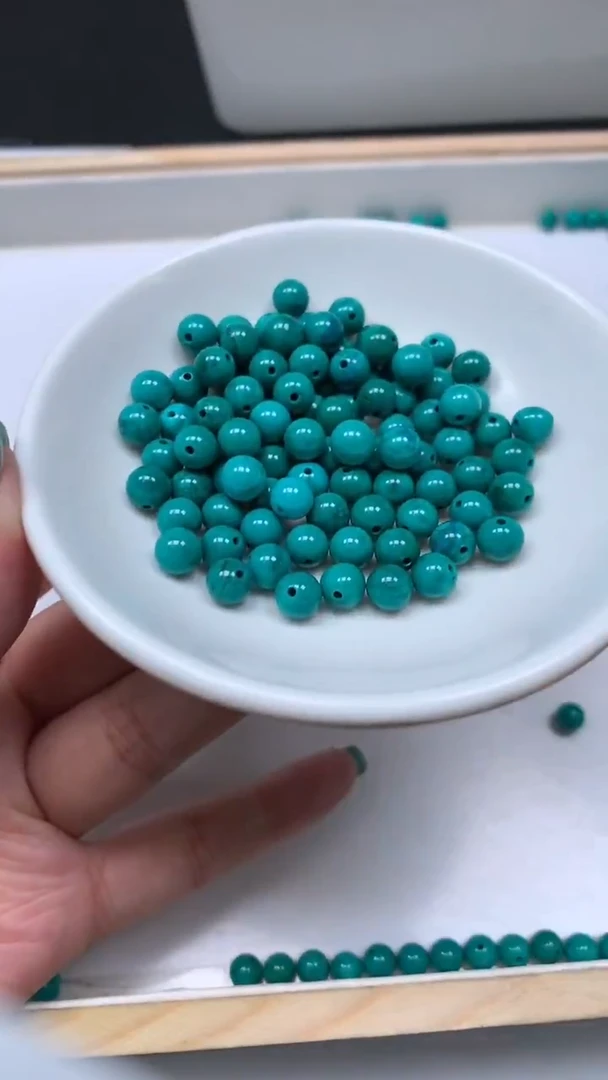 未镶嵌玛瑙手饰B1786 高瓷绿6mm15个8.8元