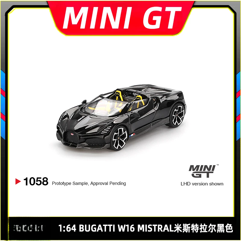 现货 MINIGT 1:64 Bugatti W16 布加迪米斯特拉尔合金车模#1058