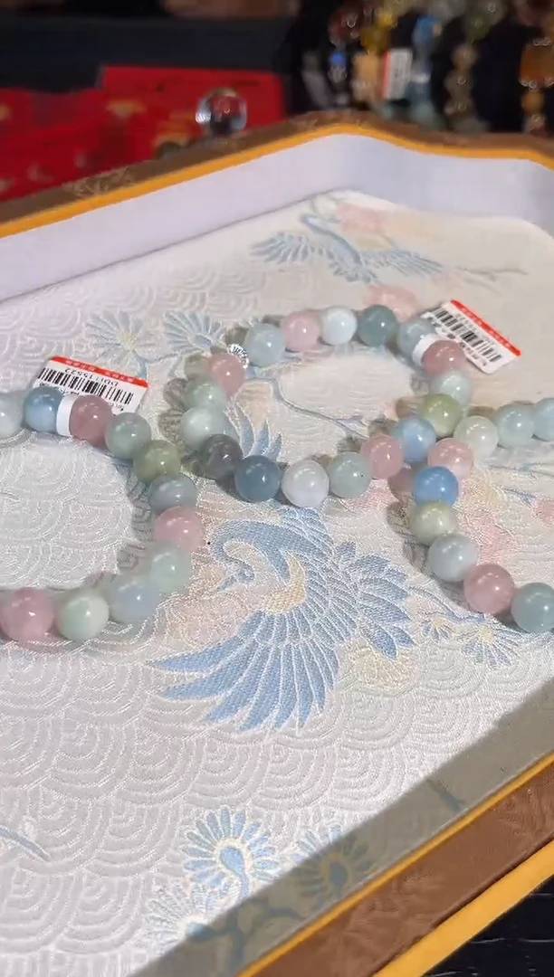 【闪购商品】绿柱石（摩根石）手链未镶嵌Q578多样性发货一件