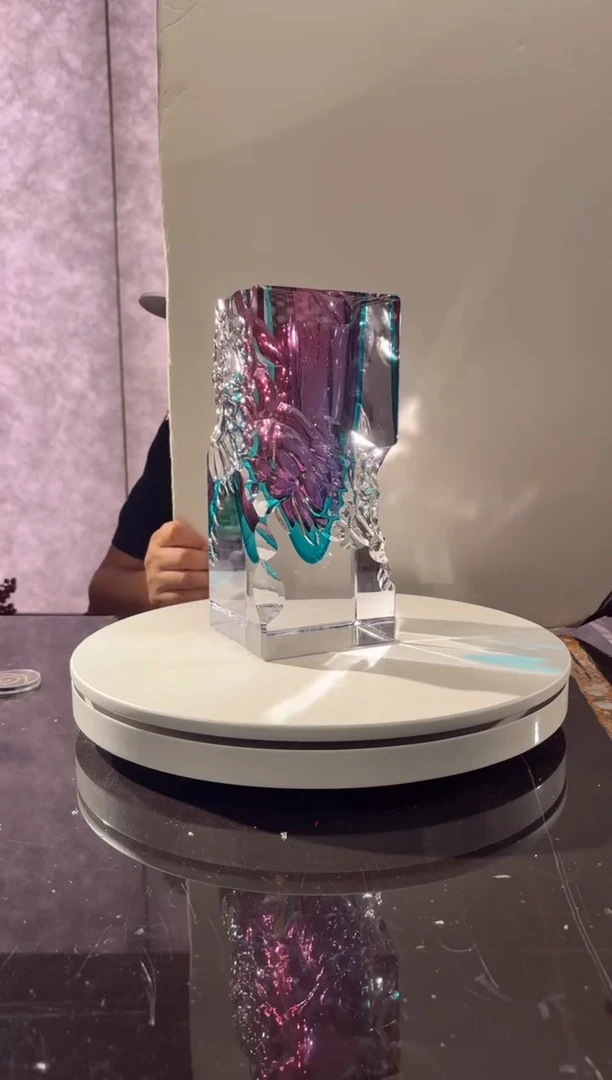 璨石美学金红宝石蓝时间的边缘艺术花瓶