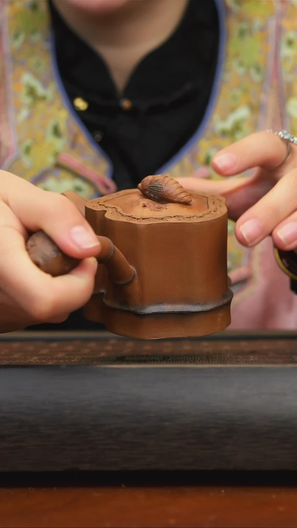 【闪购商品】紫砂茶壶段泥竹段侧把壶